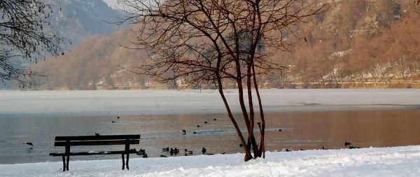 Il Lago di Caldonazzo in inverno